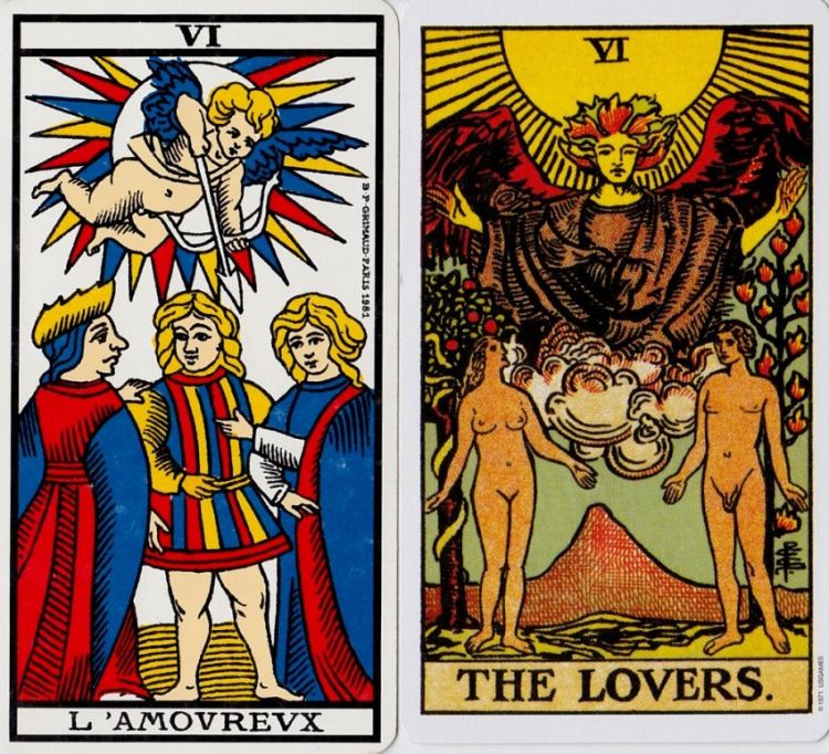 6. L'Amoureux / The Lovers : Discernement, Union, Tentation
