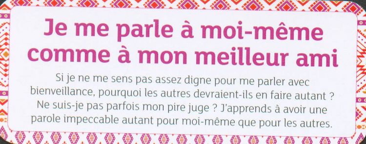 Je me parle à moi-même comme à mon meilleur ami