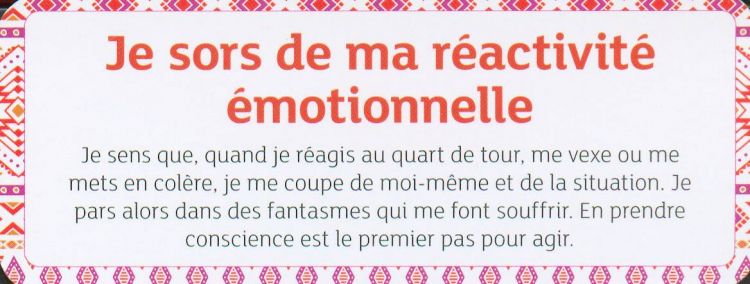 Je sors de ma réactivité émotionelle