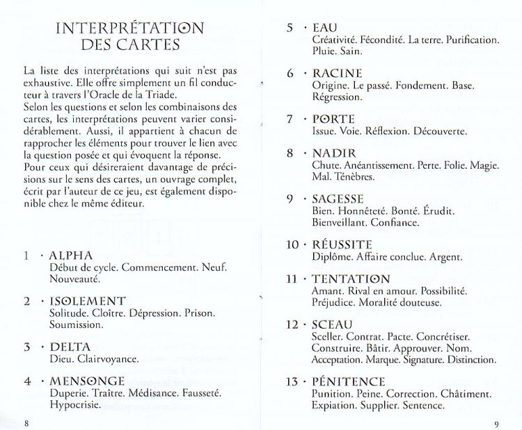 2ème partie : Description des cartes